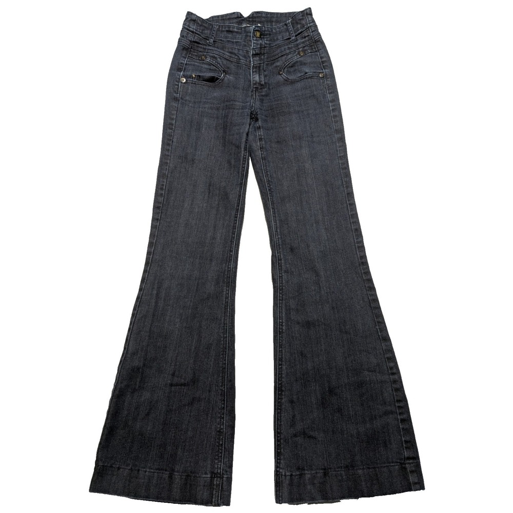 MNG MANGO JEANS FLARE Women Size 4 Stretch Denim‎ Blue Jeans